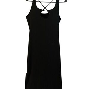 Black Sleeveless Sheath Maternity Dress